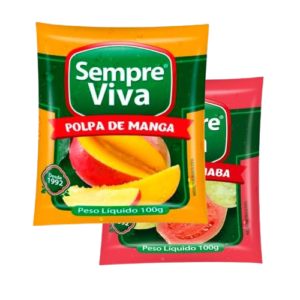 POLPA SEMPRE VIVA ABACAXI/CAJU/GOIABA/MANGA/TAMARINDO PC 100G