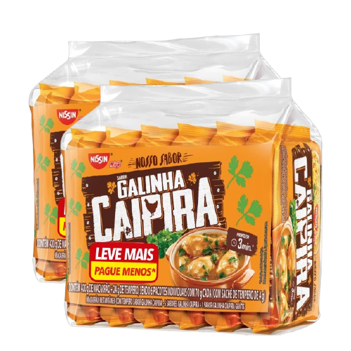 PACK MACARRÃO INSTANTÂNEO NOSSO SABOR C/6UN GALINHA CAIPIRA