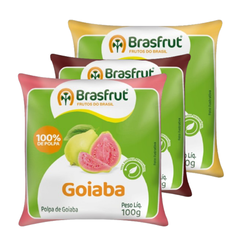POLPA BRASFRUT MANGA/GOIABA/TAMARINDO PC 100G