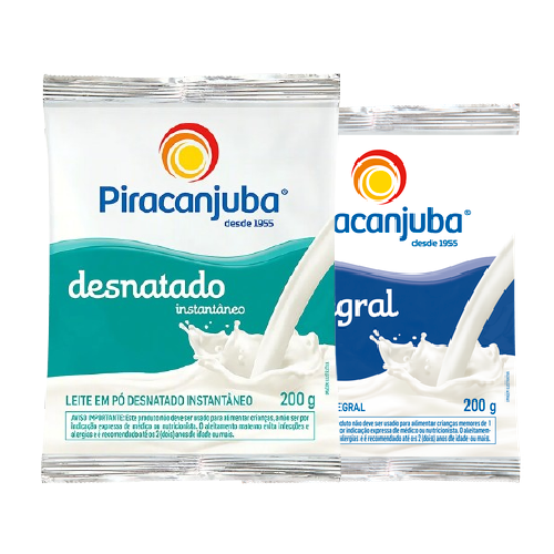 LEITE PÓ PIRACANJUBA INTEGRAL/DESNATADO SH 200G