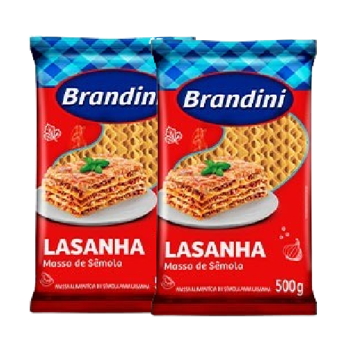 MASSA LASANHA BRANDINI SEMOLA PC 500G