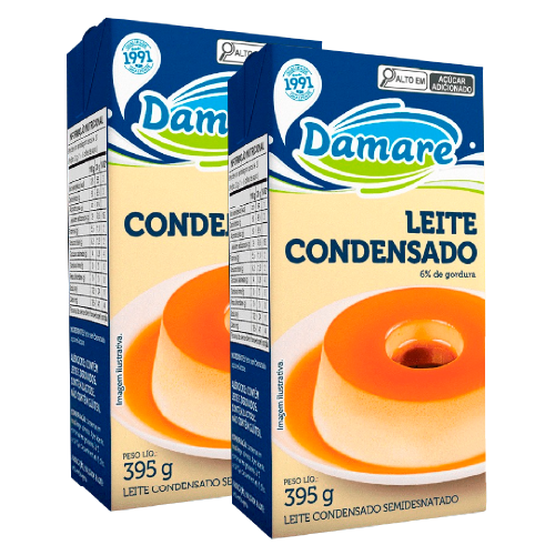 LEITE CONDENSADO DAMARE SEMIDESNATADO TP 395G