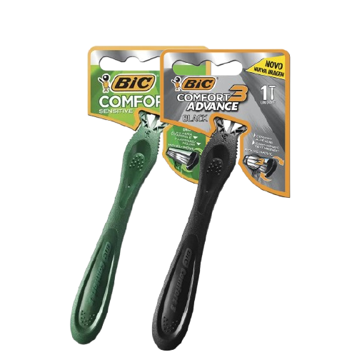 APARELHO BARBEAR BIC COMFORT 3 BLACK NIGHT/ SENSITIVE UNID.