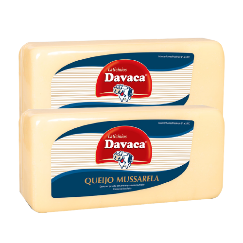 QUEIJO MUSSARELA DAVACA PEÇA OU PEDAÇO KG